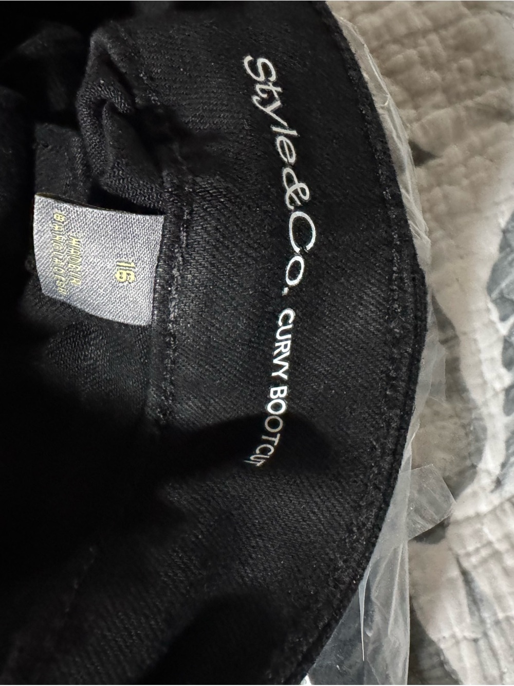 Style & Co. Curvy Bootcut Jeans in Black